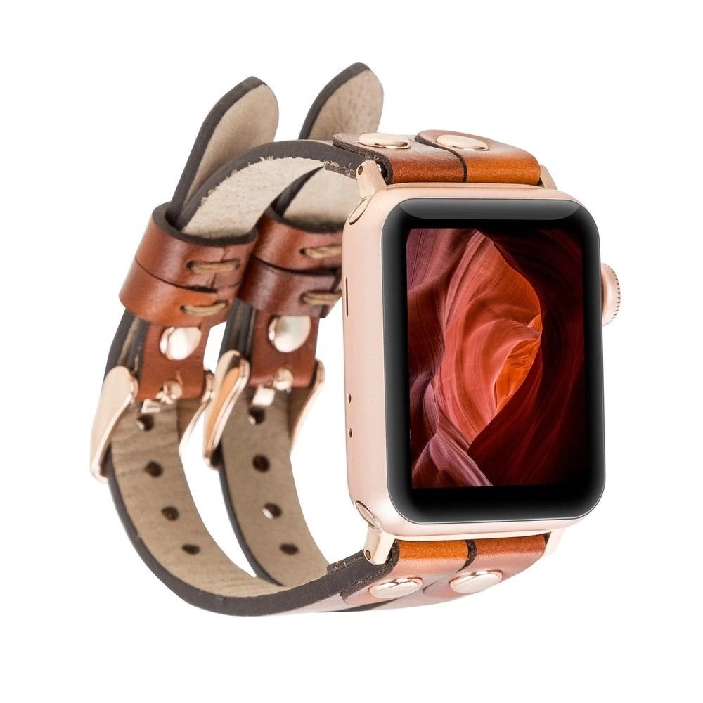 BUĞZ Apple Watch Uyumlu Deri Kordon Ely Double Tour RST2EF