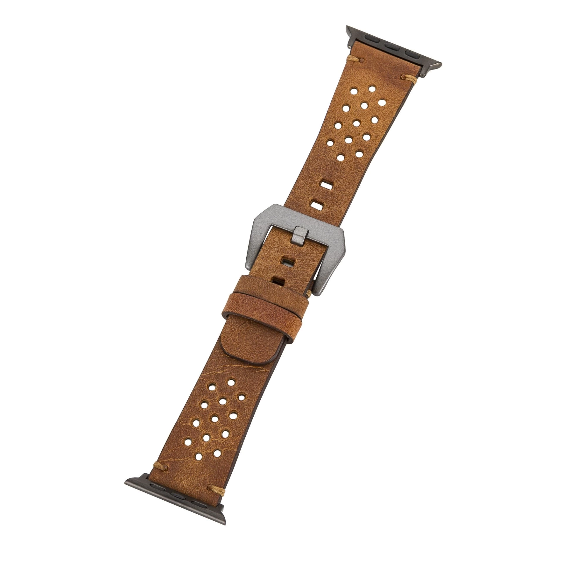 BUĞZ Apple Watch Uyumlu Deri Kordon Vigo 42-44-45mm G19 Taba