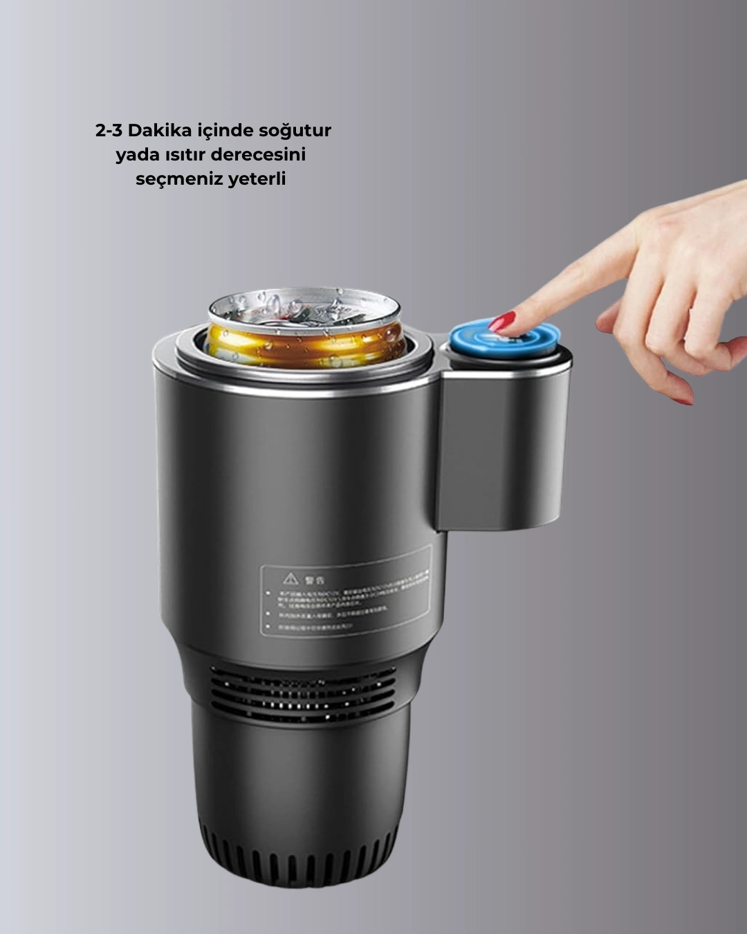 BUĞZ Araba Bardaklığı Isıtma Soğutma Ayarlı Çakmak Girişli Akıllı Model