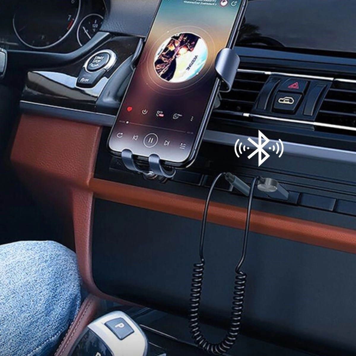 BUĞZ Araba için Bluetooth Aux Alıcısı Wireless Araç Kiti
