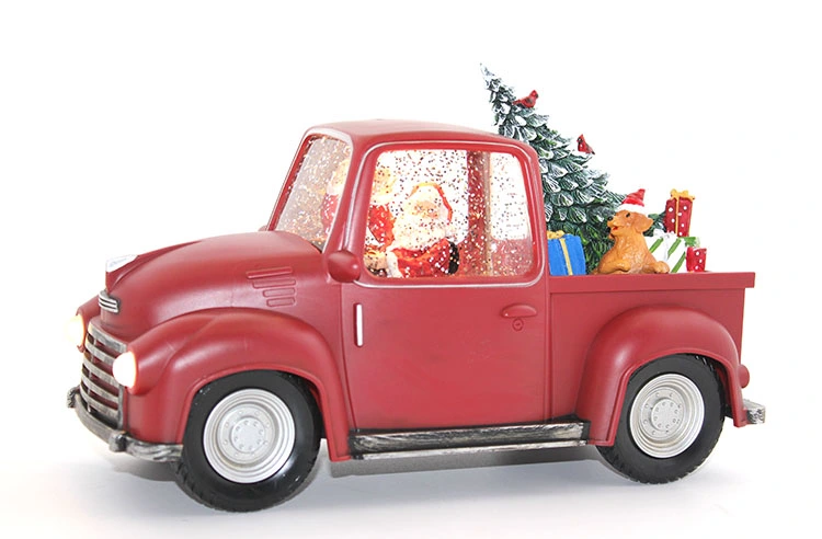 BUĞZ ARABA TASARIMLI IŞIKLI MÜZİKLİ NOEL BABA KAR KÜRESİ