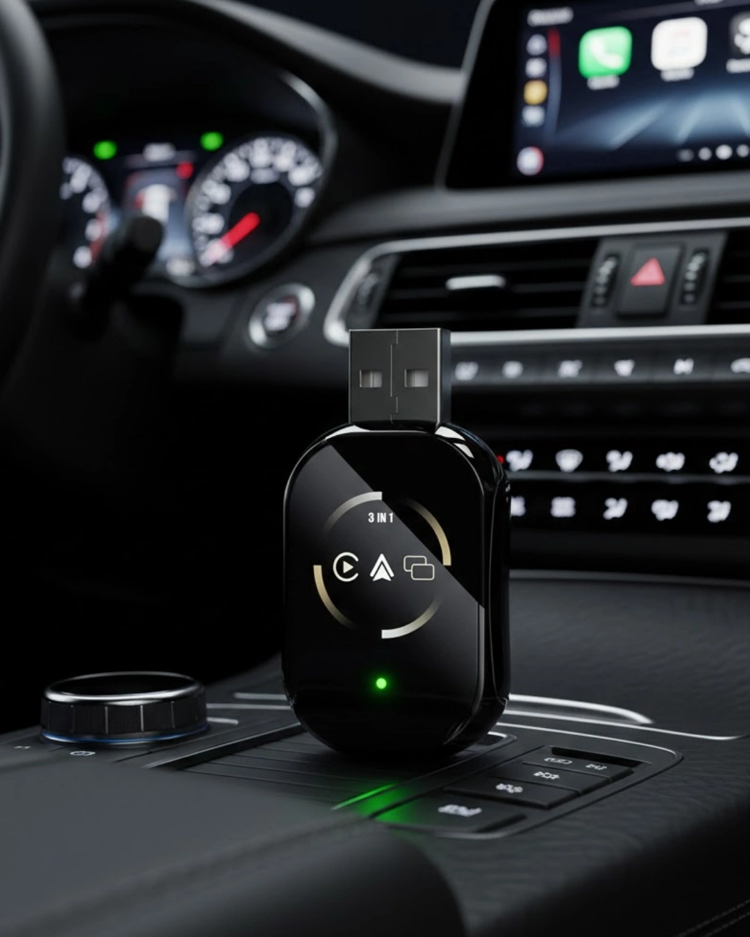 BUĞZ Araç İçi Kablosuz CarPlay Android Auto AirPlay Adaptörü