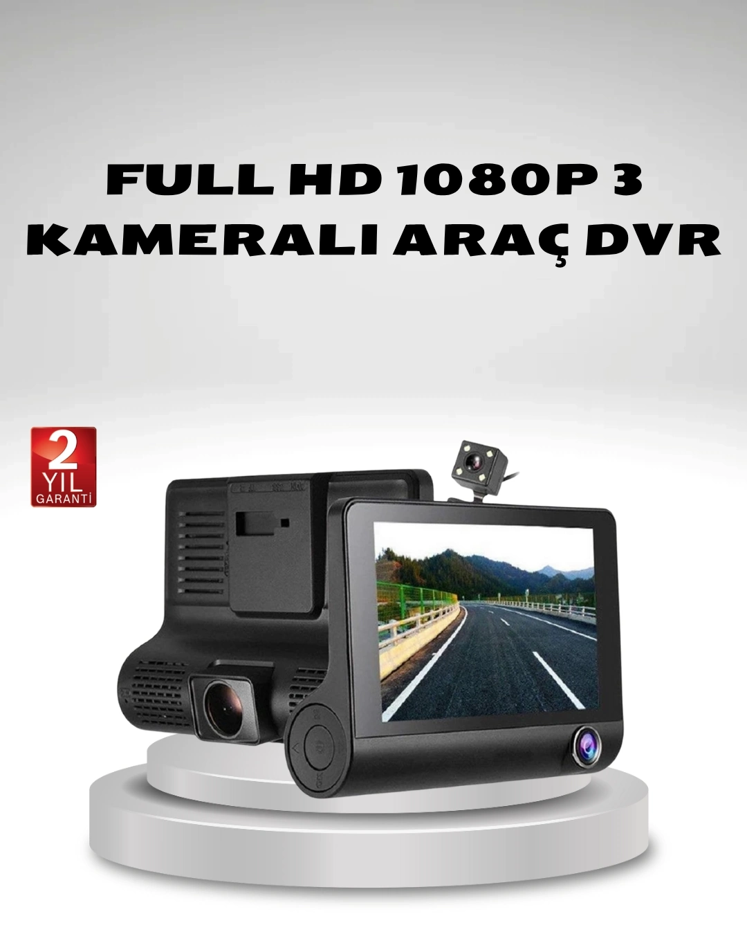 BUĞZ Araç Kamerası 3’lü Full HD DVR 1080P Gece Görüşlü ve G-Sensörlü