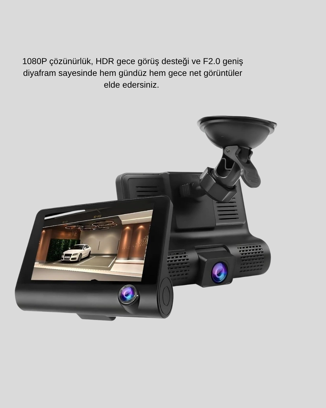 BUĞZ Araç Kamerası 3’lü Full HD DVR 1080P Gece Görüşlü ve G-Sensörlü