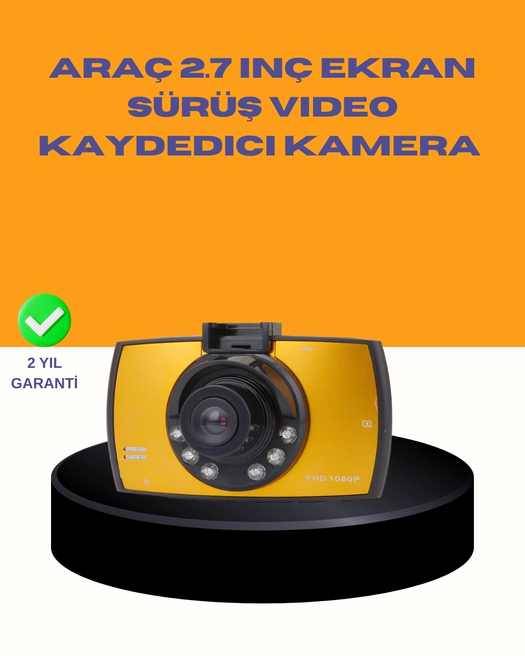 BUĞZ Araç Ön Kamera Full HD Kayıt ve G Sensor Özellikli