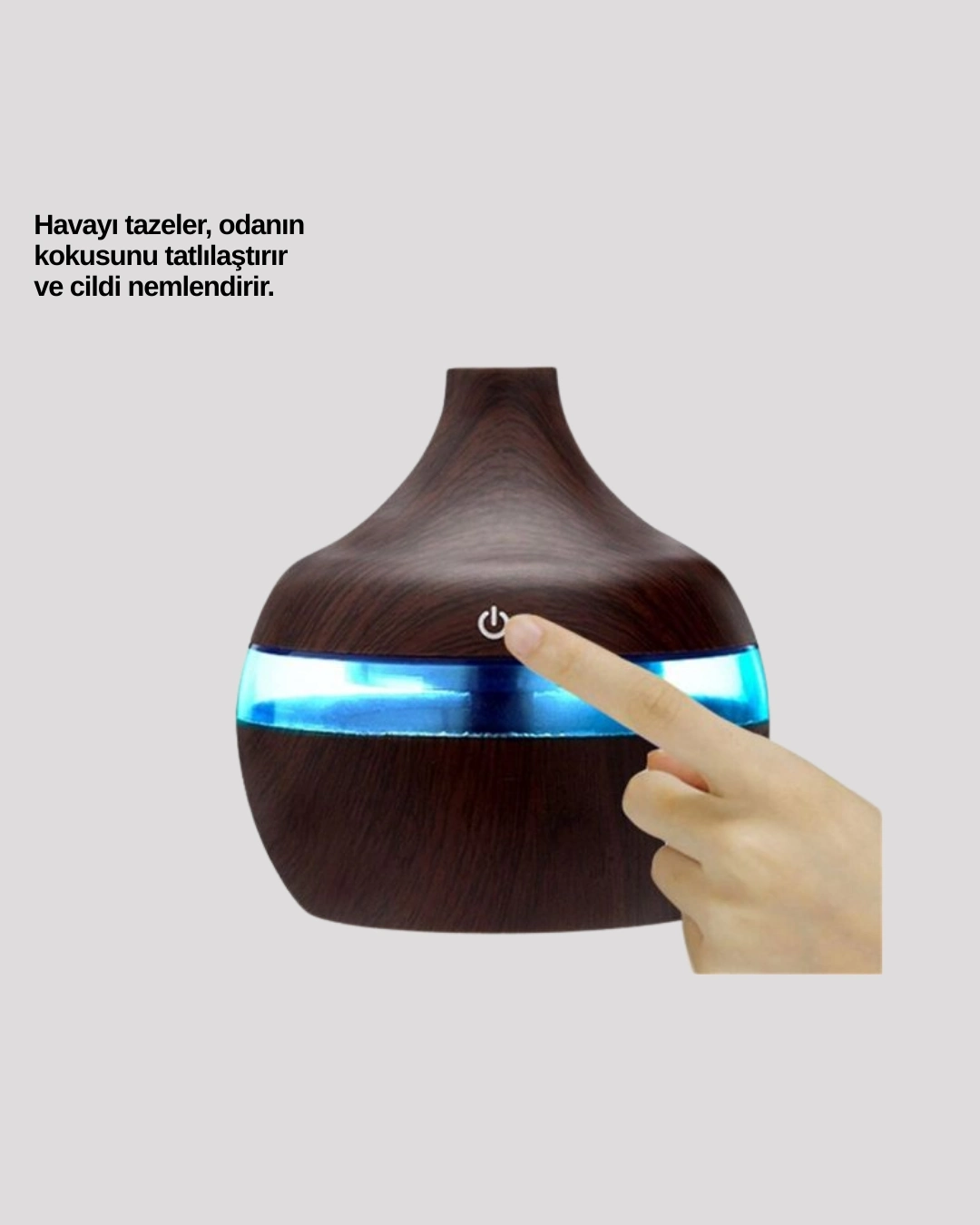 BUĞZ Aromaterapi Uyumlu 300 ml LED Işıklı Oda Kokusu Difüzörü