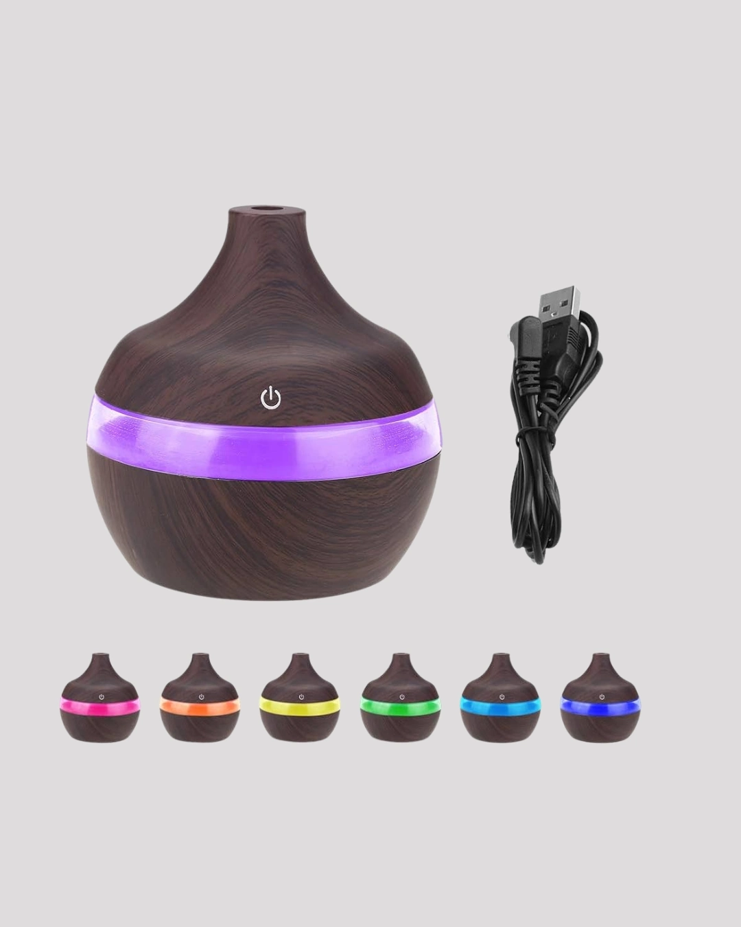 BUĞZ Aromaterapi Uyumlu 300 ml LED Işıklı Oda Kokusu Difüzörü
