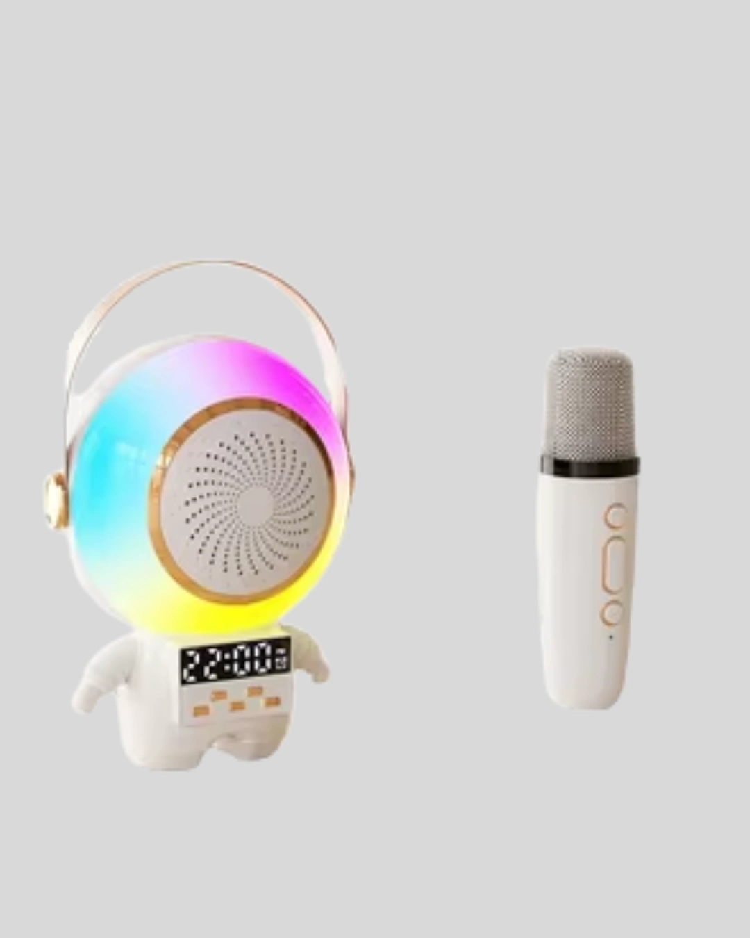 BUĞZ Astronot Tasarımlı Bluetooth Speaker ve Kablosuz Mikrofon Karaoke Seti