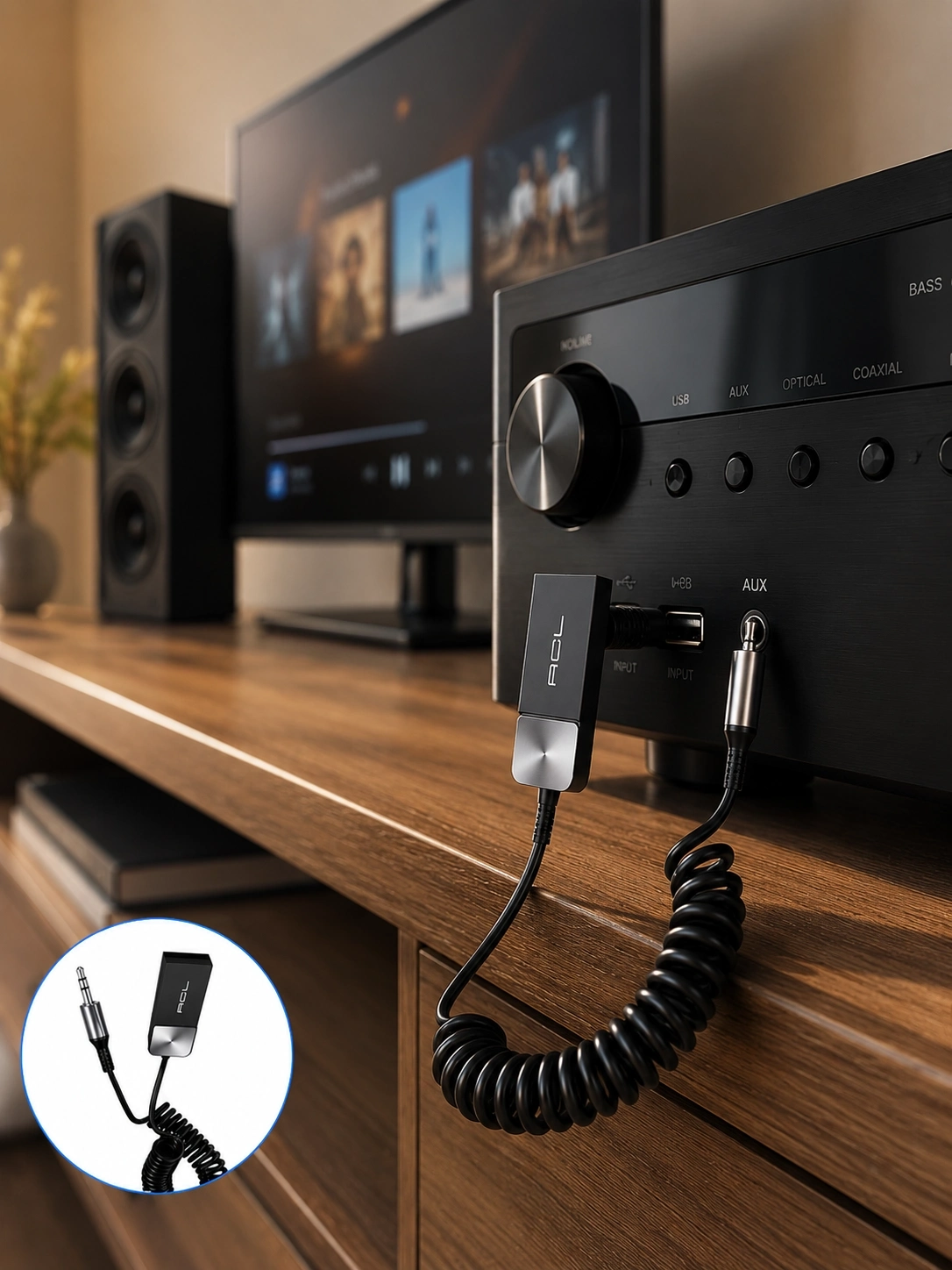 BUĞZ AUX Girişli Cihazlar İçin Kablosuz Bluetooth Adaptörü