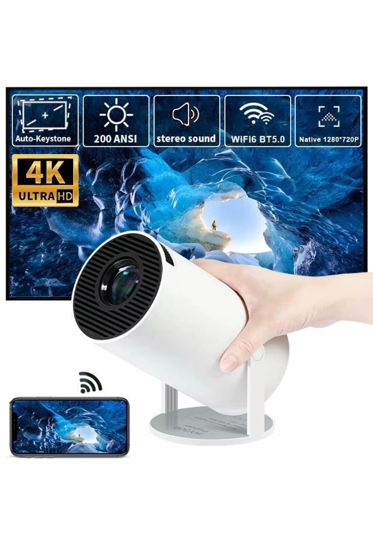 BUĞZ Ayaklı Projeksiyon Taşınabilir Mini Projektör Sinema Projektörü Android BUĞZ Ayaklı Projeksiyon Taşınabilir Mini Projektör Sinema Projektörü Android