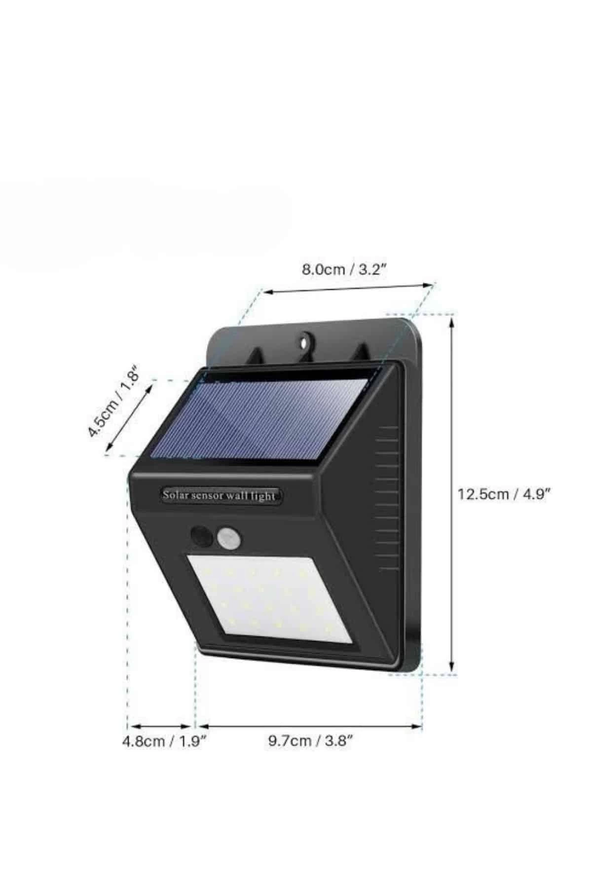 BUĞZ Bahçe Aydınlatma Sensörlü Güneş Enerjili Duvar Lambası 40 Led Işık BUĞZ Bahçe Aydınlatma Sensörlü Güneş Enerjili Duvar Lambası 40 Led Işık