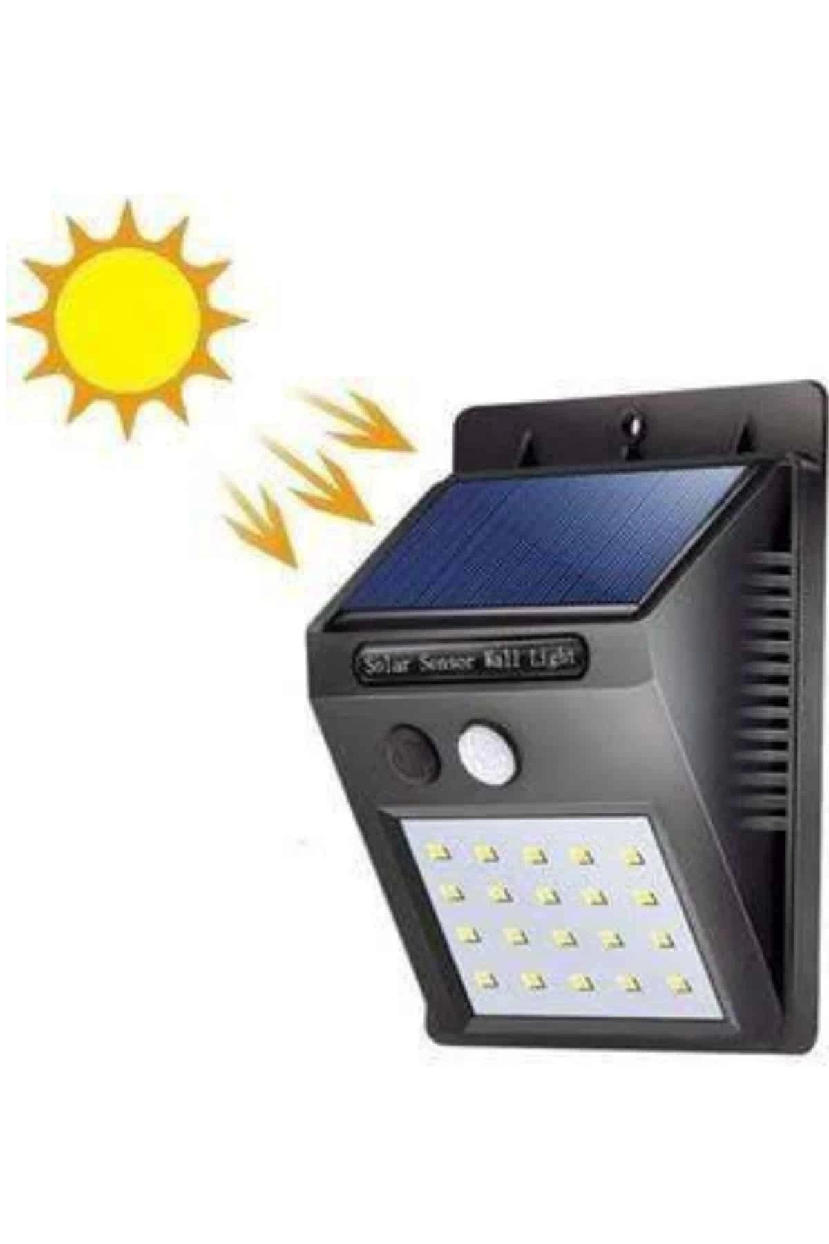 BUĞZ Bahçe Aydınlatması Güneş Enerjili Led Işık Lamba Sensörlü Dekoratif