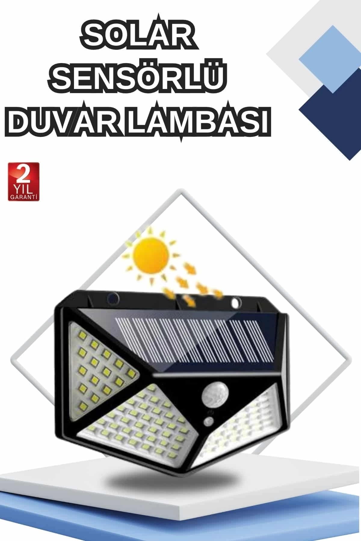 BUĞZ Bahçe Lambası Bahçe Aydınlatma Sensörlü Suya Dayanıklı 100 Led