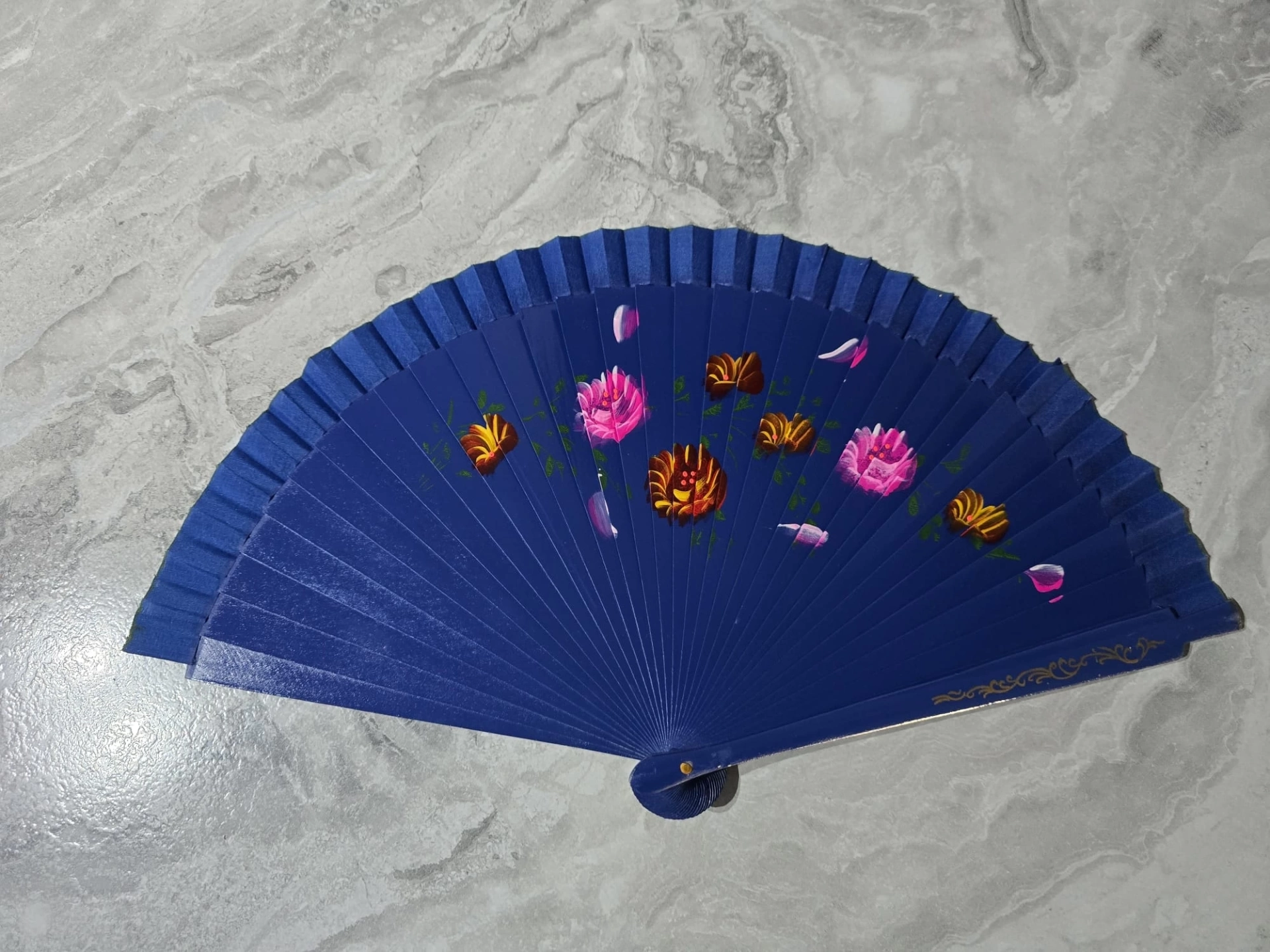 BUĞZ Bambu Çift Taraflı Yelpaze Karışık Renkler 12'li Paket