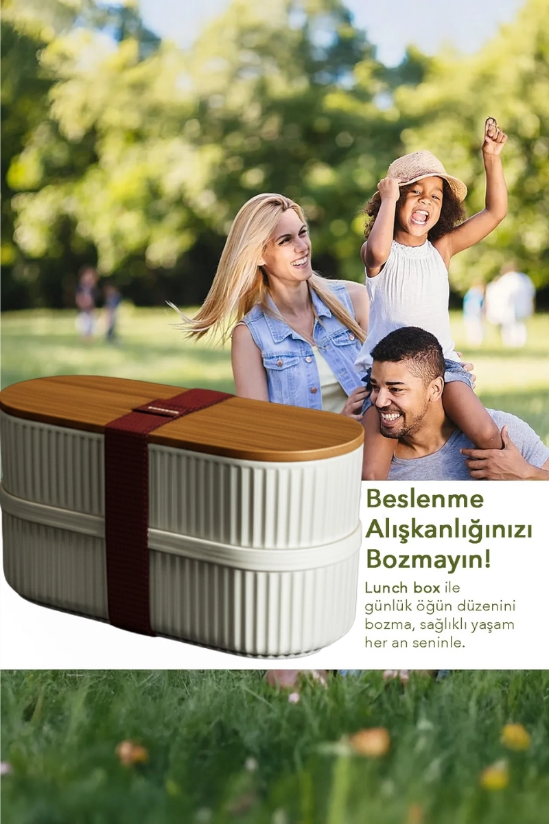 BUĞZ Bambu Kapaklı Lunch Box Kahvaltılık Saklama Kabı Large Bölmeli BUĞZ Bambu Kapaklı Lunch Box Kahvaltılık Saklama Kabı Large Bölmeli