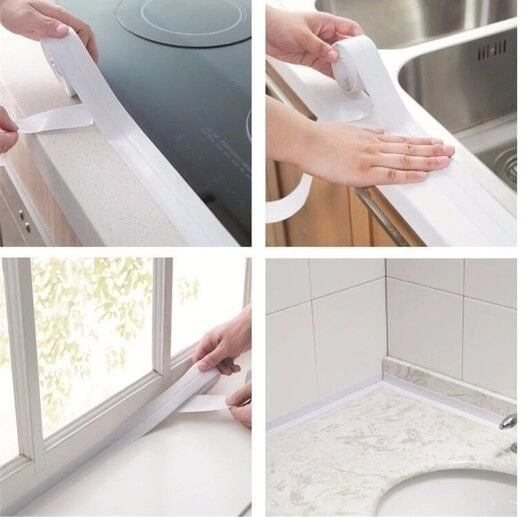 BUĞZ BEYAZ Su Sızdırmaz Lavabo Kenar Bandı (3.2m)
