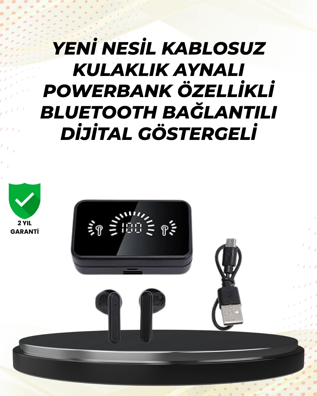 BUĞZ Bluetooth 5.1 Destekli  bluetooth kulaklık – ANC ve Stereo Sesli