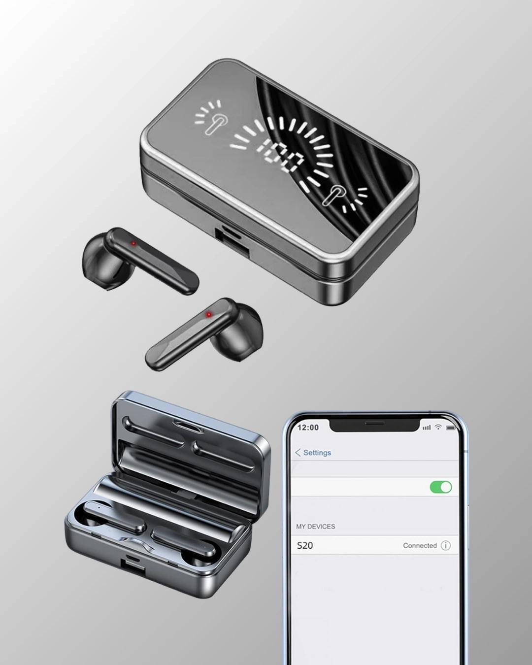 BUĞZ Bluetooth 5.1 Destekli  bluetooth kulaklık – ANC ve Stereo Sesli