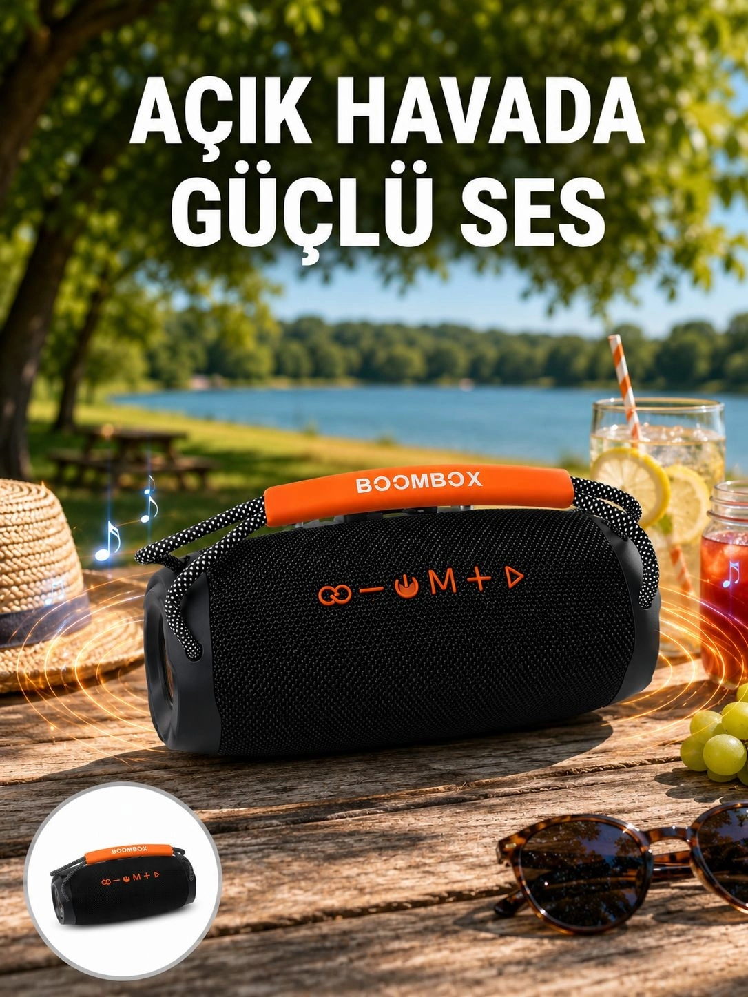BUĞZ Bluetooth 5.1 Kablosuz Hoparlör Derin Bas RGB Işıklı Yeni Nesil