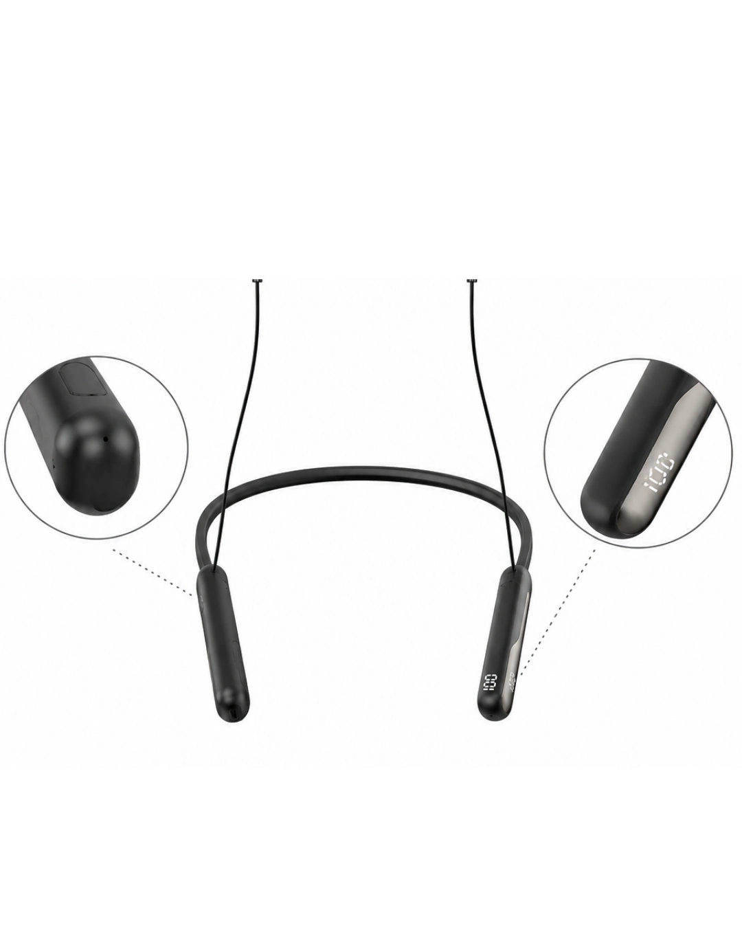 BUĞZ Bluetooth 5.4 Boyun Askılı Kulaklık Manyetik Kulaklıklı Type C Şarjlı
