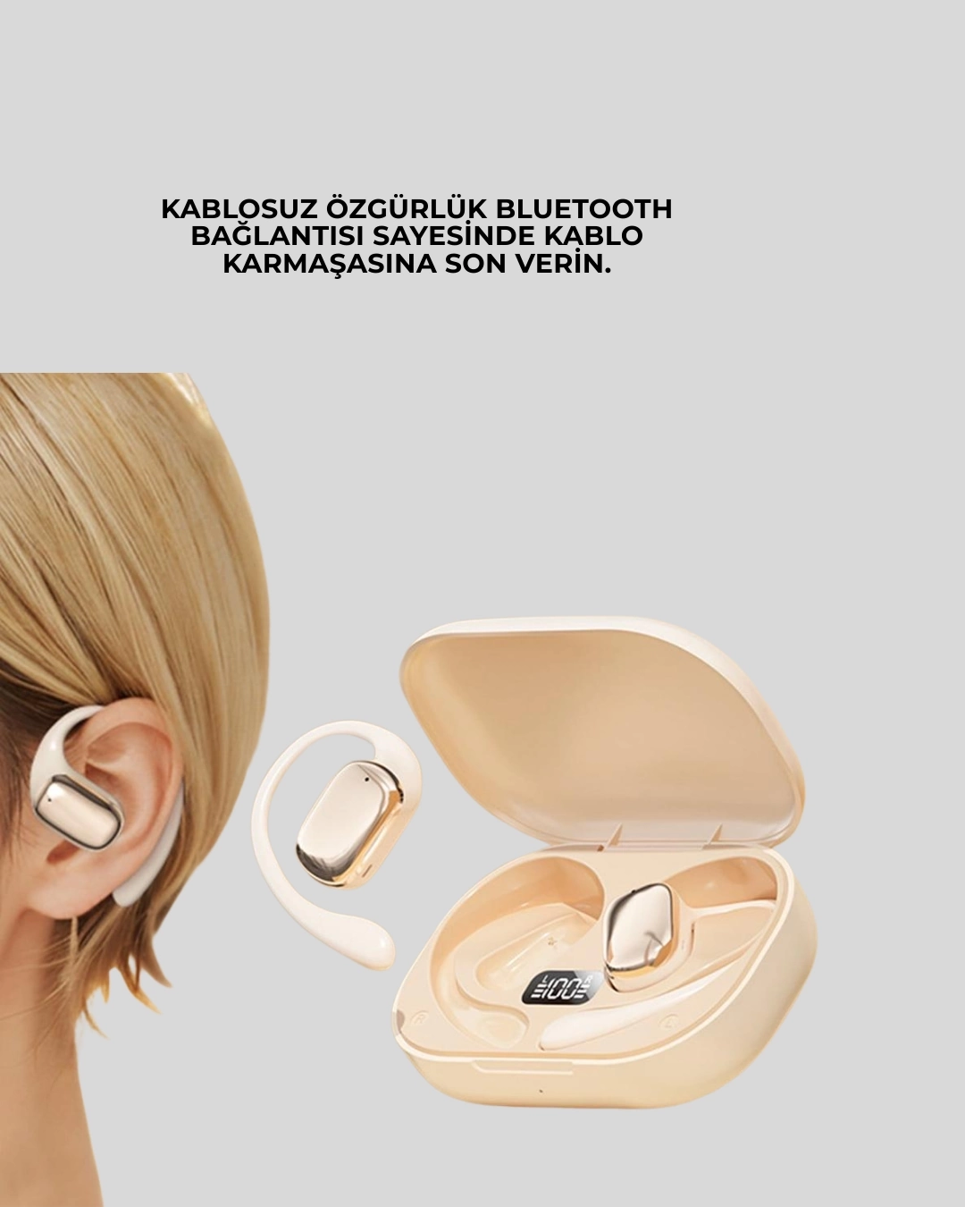 BUĞZ Bluetooth 5.4 Çeviri Kulaklığı LED Ekranlı BUĞZ Bluetooth 5.4 Çeviri Kulaklığı LED Ekranlı