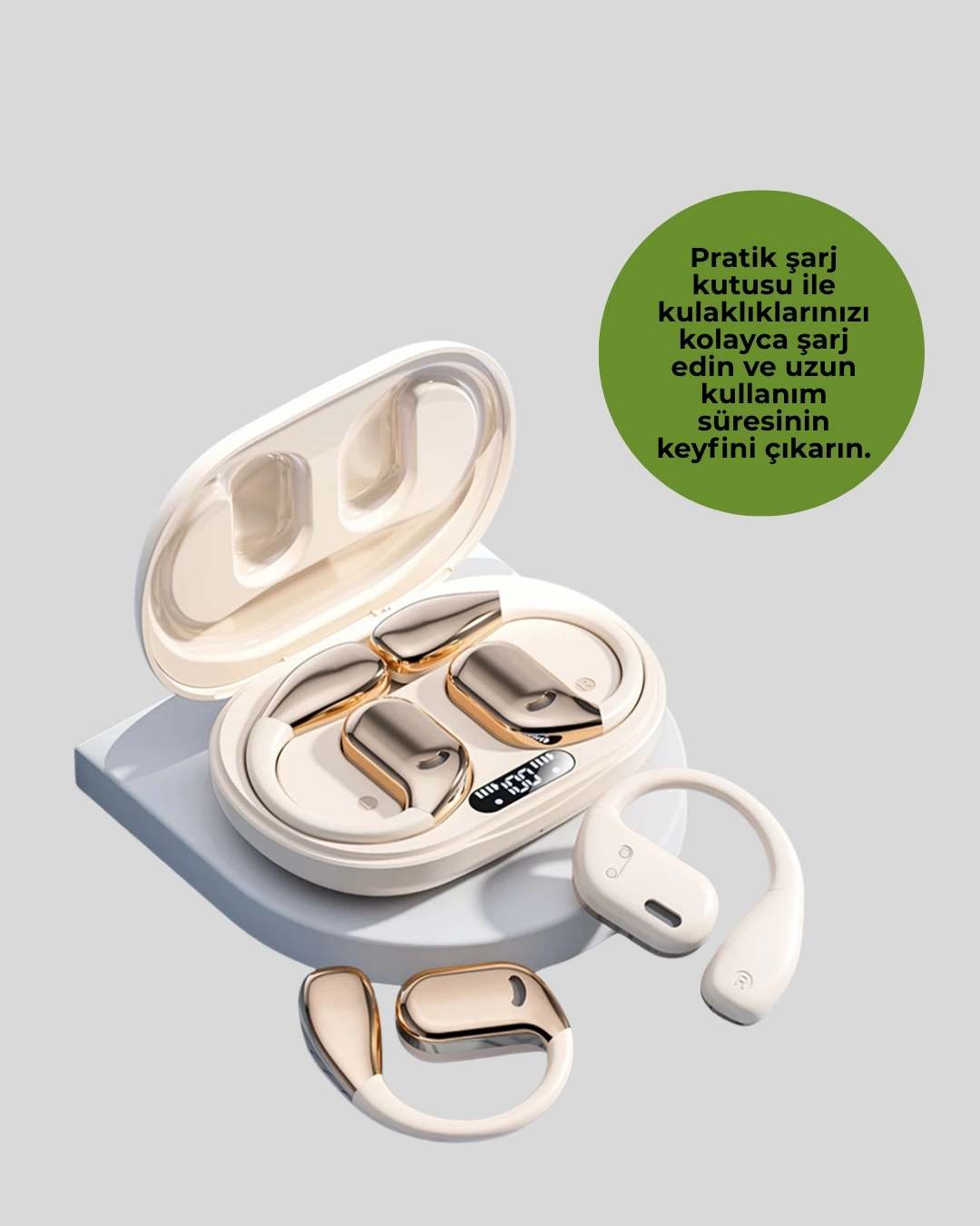 BUĞZ Bluetooth 5.4 Çeviri Kulaklığı LED Ekranlı
