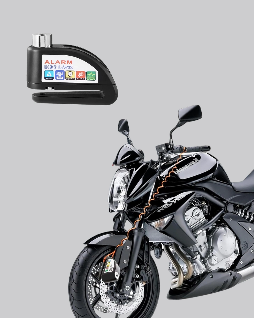 BUĞZ Bluetooth 5.4 İntercom ve Alarmlı Disk Kilidi Seti Güçlü Ses ve Güvenlik