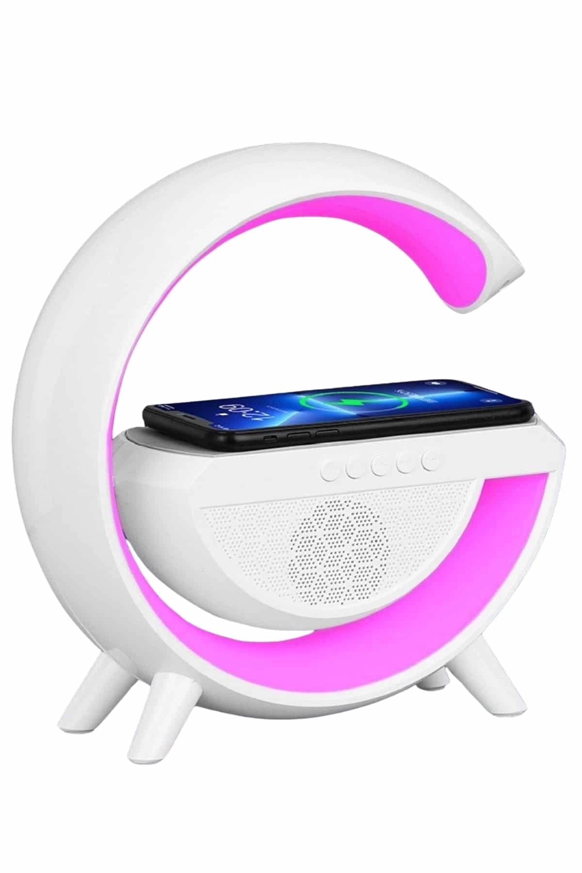 BUĞZ Bluetooth Hoparlör G Şekli Atmosfer Akıllı Rgb Lamba Wireless Kablosuz Şarj