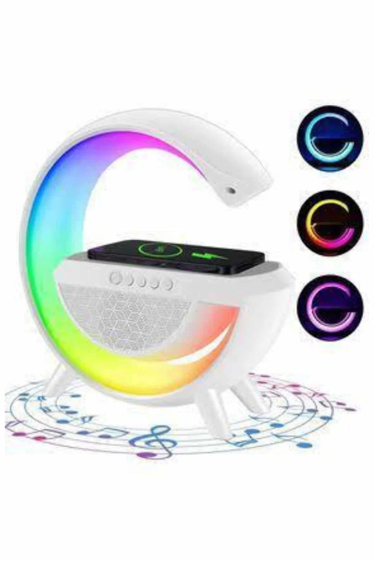 BUĞZ Bluetooth Hoparlör G Şekli Atmosfer Akıllı Rgb Lamba Wireless Kablosuz Şarj