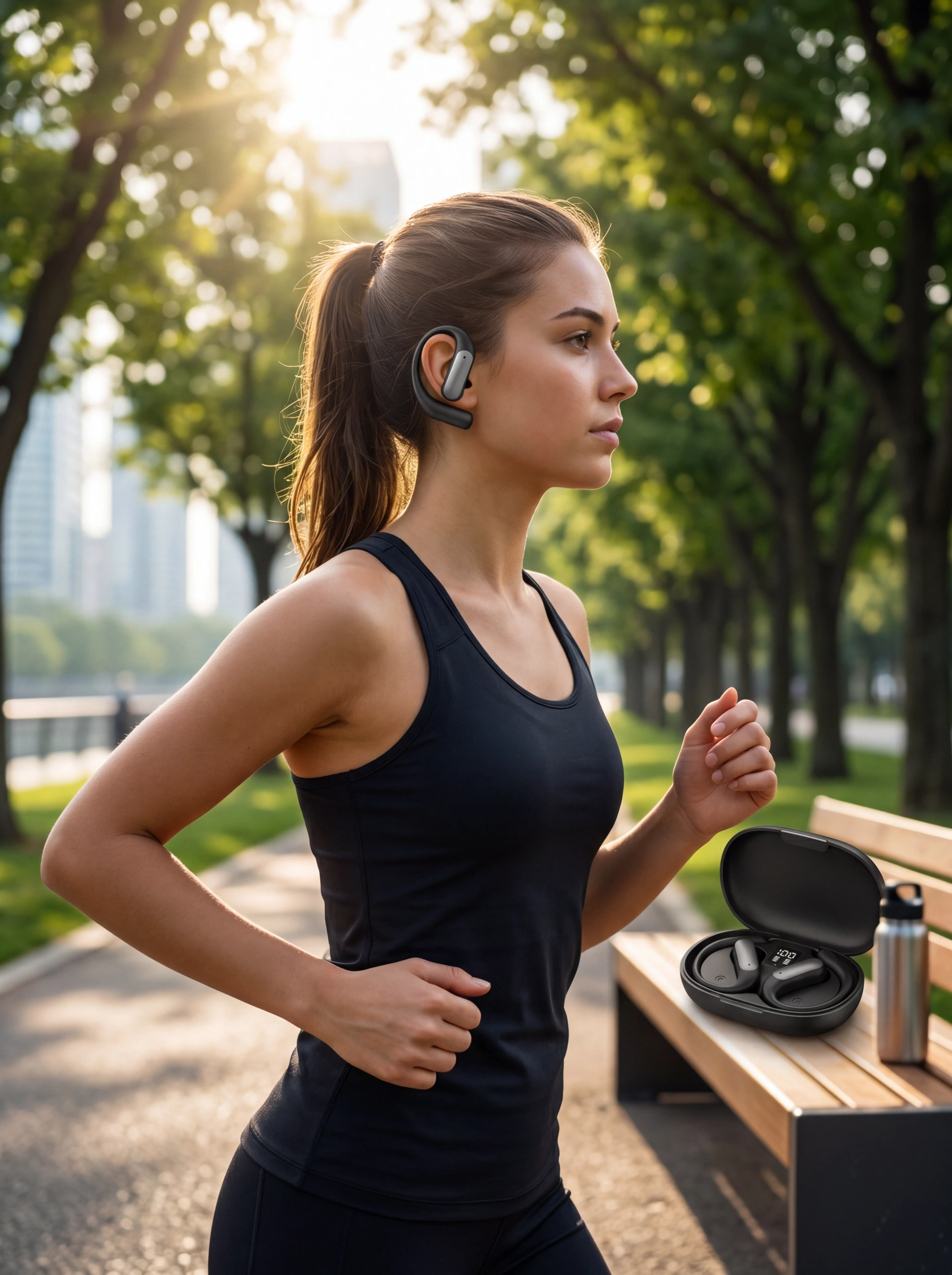 BUĞZ Bluetooth Kablosuz Kulaklık Kulak Kancalı Şarj Göstergeli