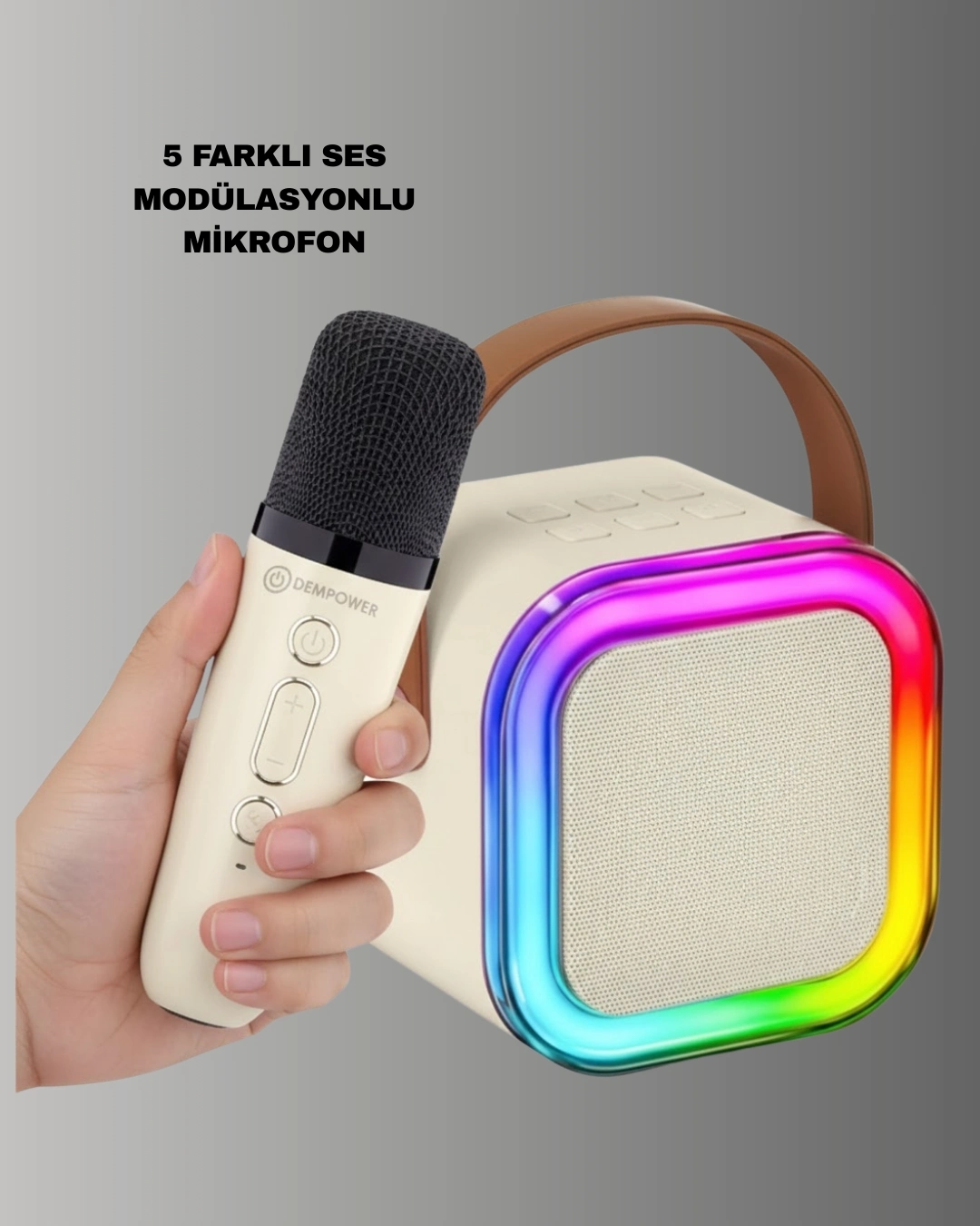 BUĞZ Bluetooth Karaoke Mikrofon ve Hoparlör Seti Taşınabilir