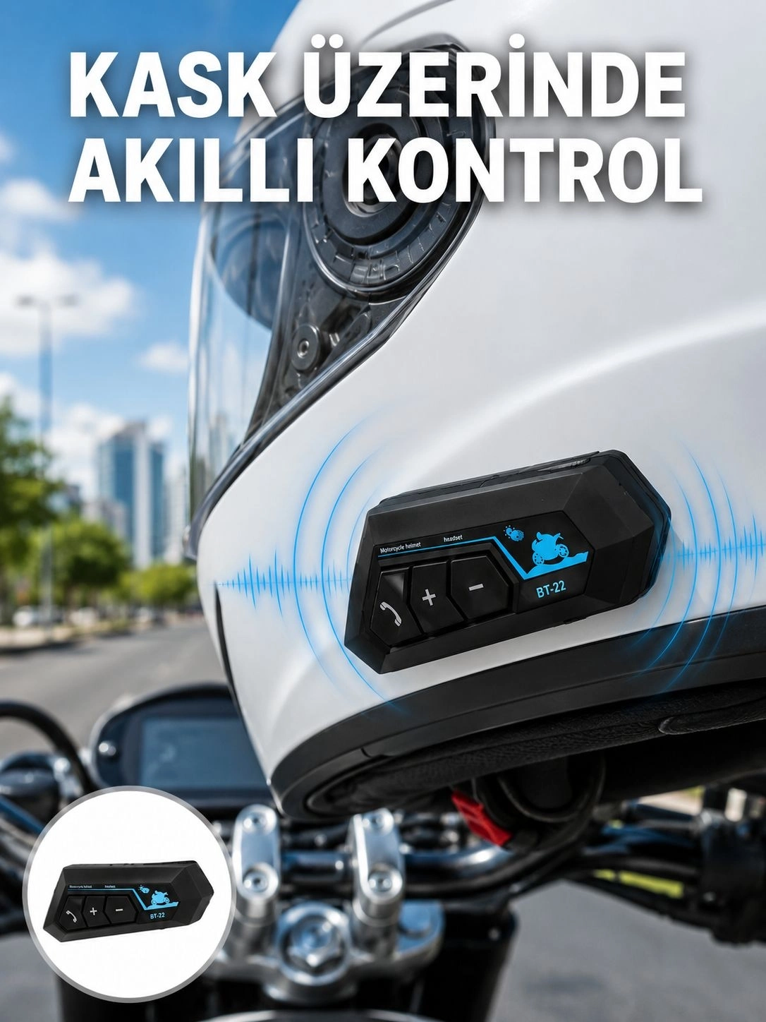 BUĞZ Bluetooth Kask Kulaklığı Intercom 5.0 Bluetooth Android ve İOS Uyumlu Yeni Nesil