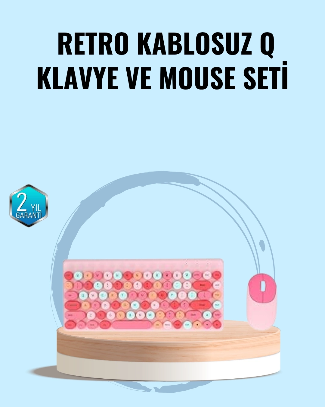 BUĞZ Bluetooth Klavye ve Mouse Kombinasyonu – USB Alıcılı, Kompakt, Uzun Ömürlü