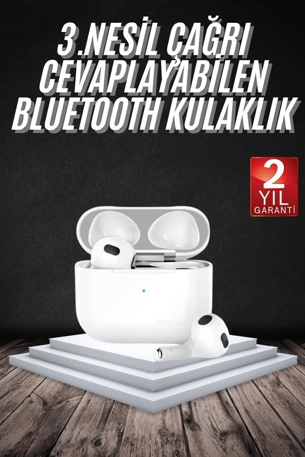 BUĞZ Bluetooth Kulaklık 3. Nesil Ios Android Uyumlu Yeni Nesil Wireless Charge