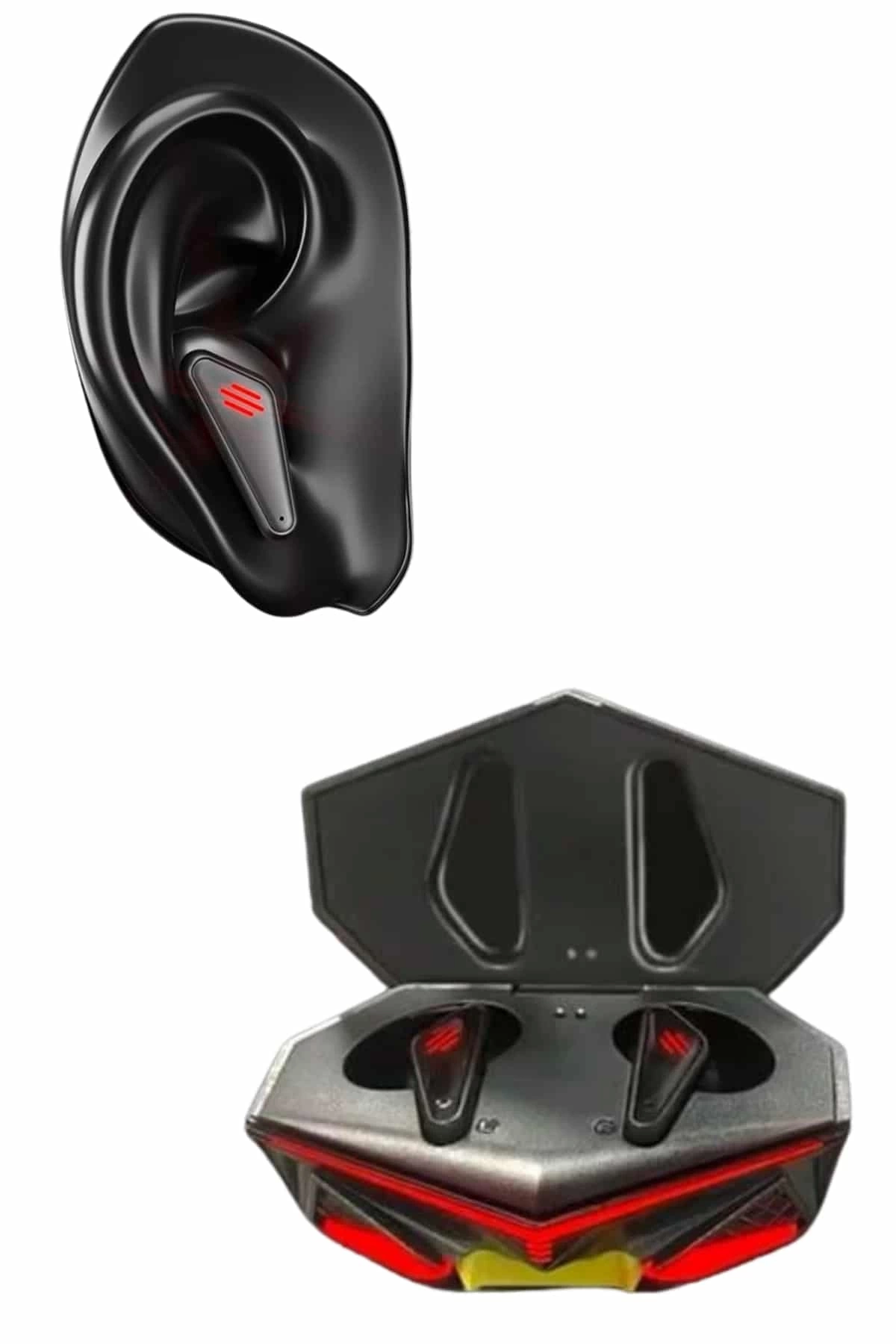BUĞZ Bluetooth Kulaklık HD Ses Kaliteli Işıklı Metal Kasa Ios Android Uyumlu Mikrofonlu