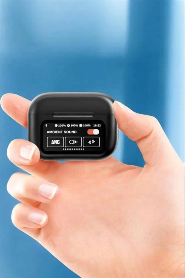 BUĞZ Bluetooth Kulaklık Kablosuz Ekranlı ANC/ENC Destekli Dokunmatik