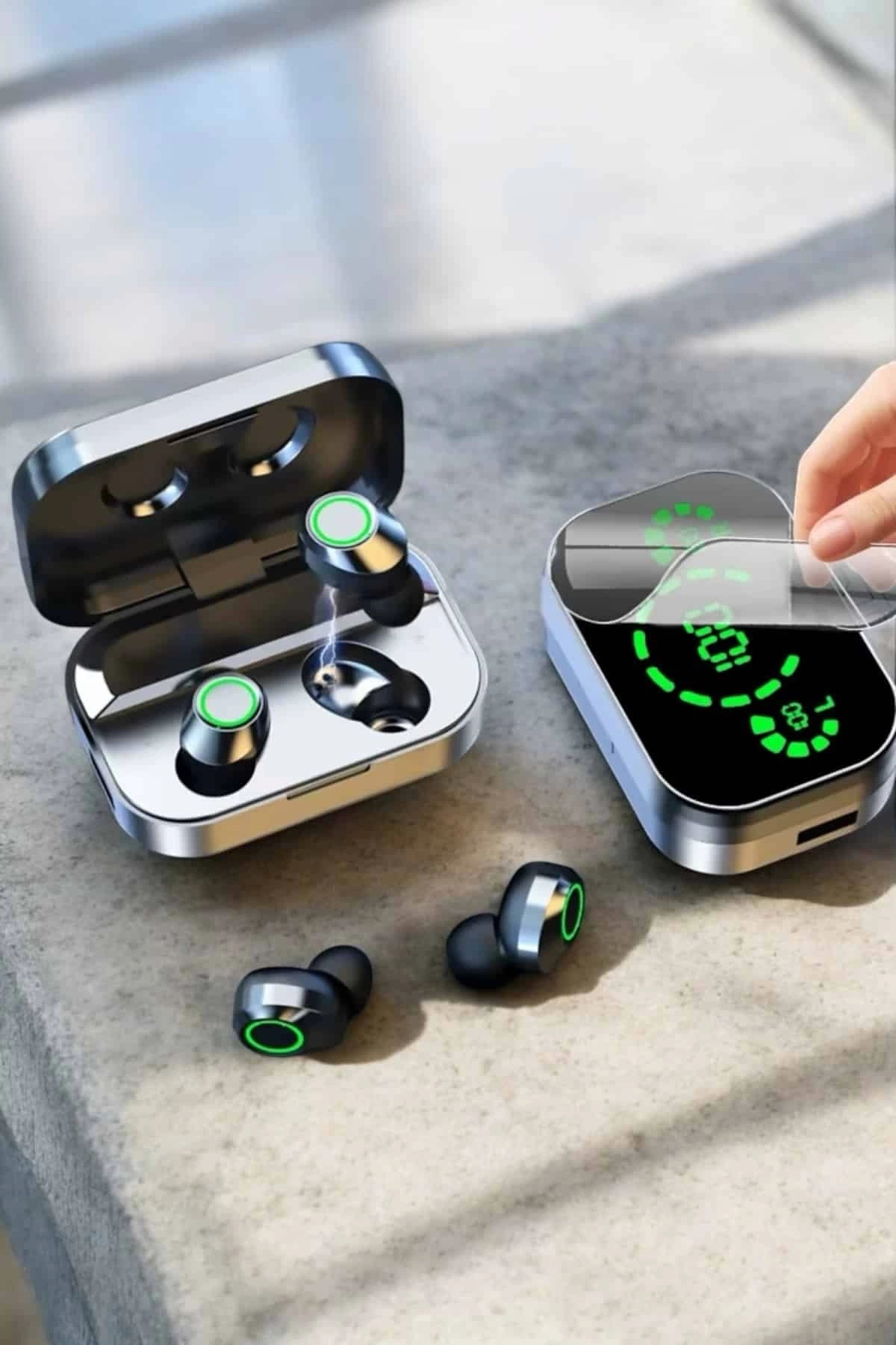 BUĞZ Bluetooth Kulaklık Mikrofonlu Dokunmatik Kontrol ANC Özelliği BUĞZ Bluetooth Kulaklık Mikrofonlu Dokunmatik Kontrol ANC Özelliği