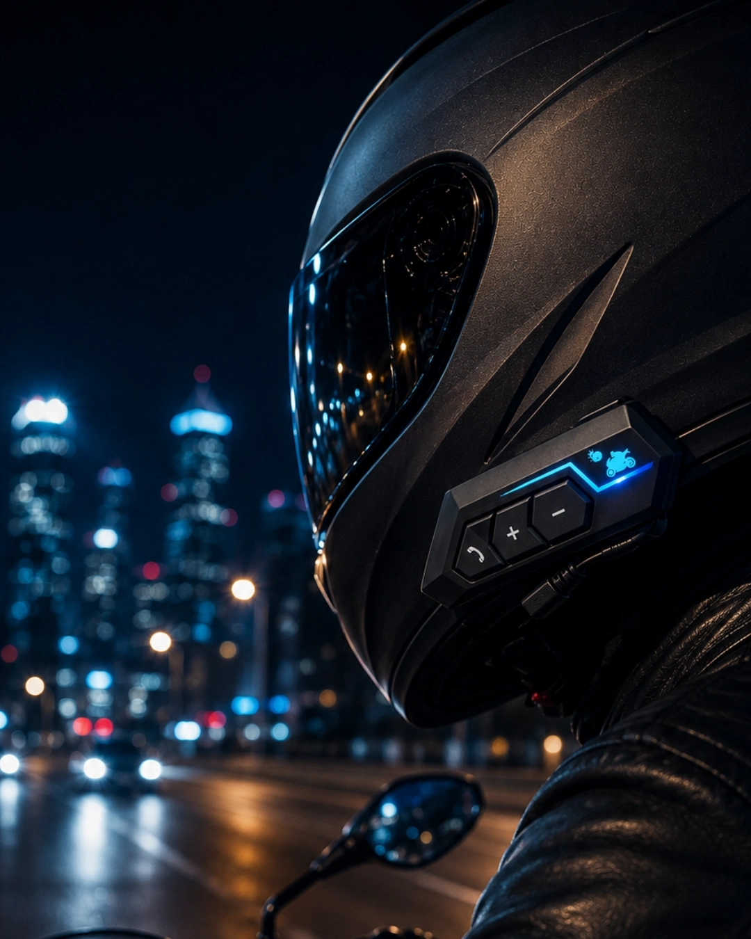 BUĞZ Bluetooth Motosiklet Kask Kulaklığı Mikrofonlu Kablosuz Sürüş Intercomu