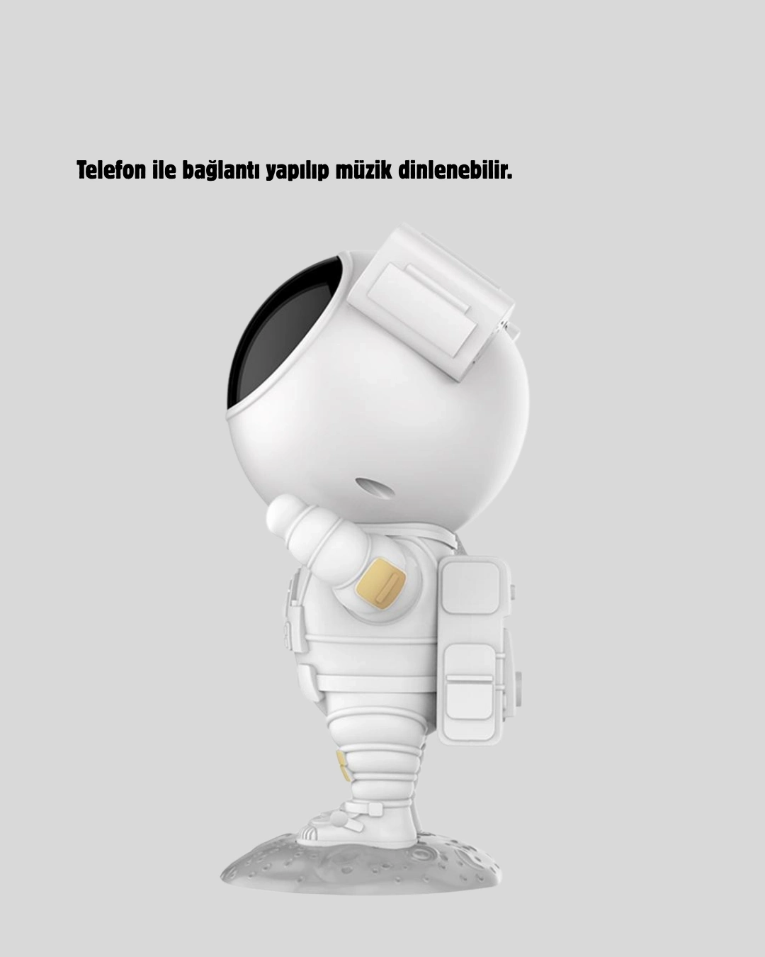 BUĞZ Bluetooth Müzikli Astronot Projeksiyon Lambası Yıldız ve Ay Efektli