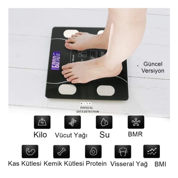 BUĞZ Bluetooth Özellikli Akıllı Tartı BUĞZ Bluetooth Özellikli Akıllı Tartı