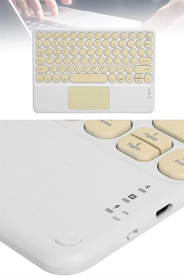 BUĞZ Bluetooth Touchpad Klavye 10.9 inch Kablosuz Wifi Q Klavye Slim