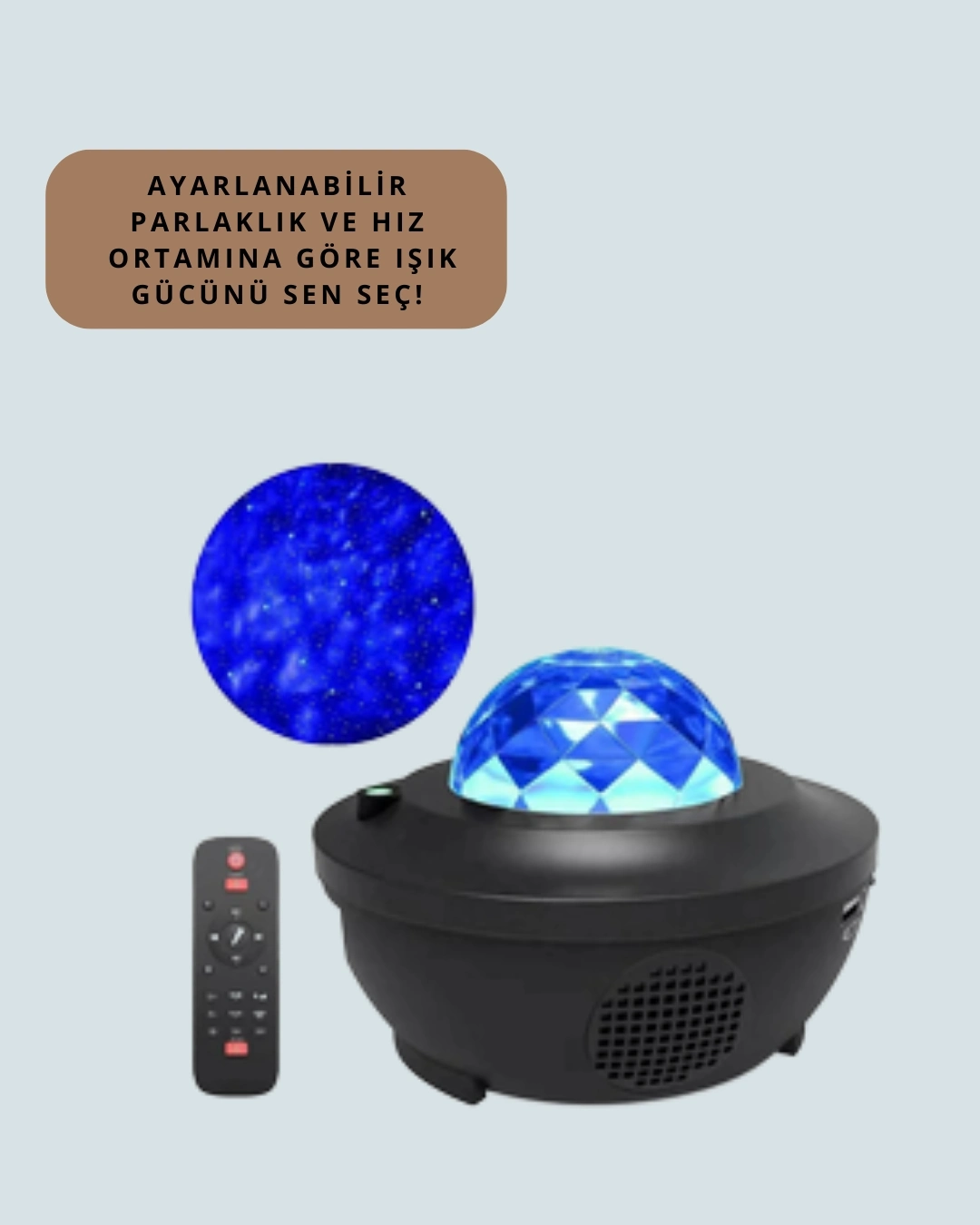 BUĞZ Bluetooth & USB Müzik Çalar Gece Lambası – 50 m² Kapsama, Uzaktan Kumanda