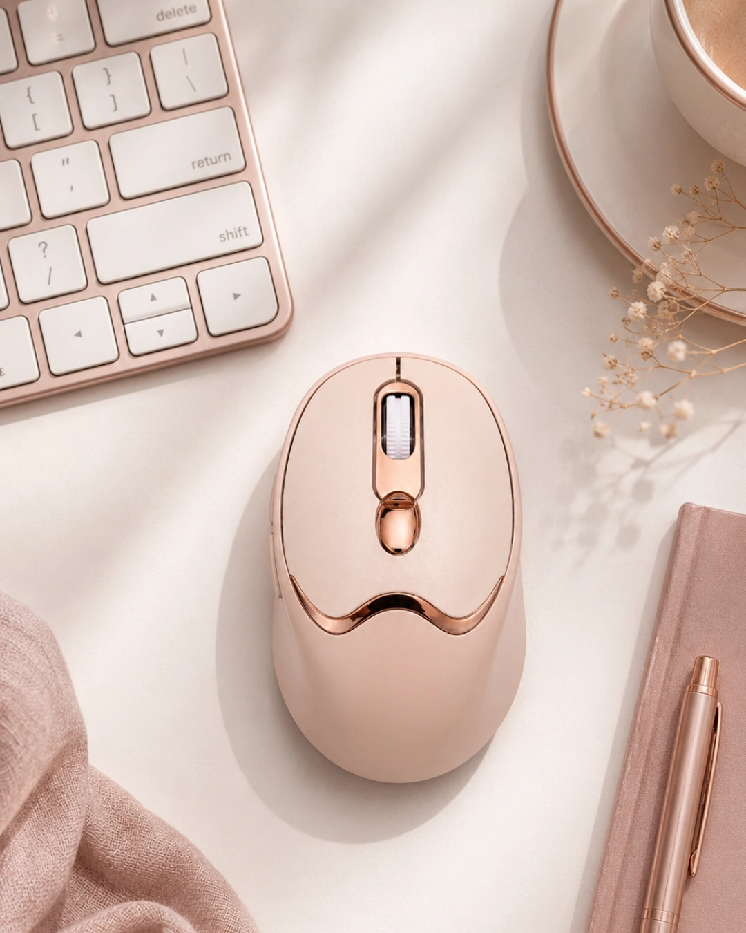 BUĞZ Bluetooth ve 2.4G Destekli Sessiz Kablosuz Mouse Şarjlı Tasarım