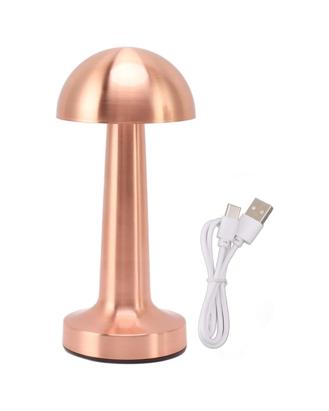 BUĞZ Bronz Dokunmatik Masa Lambası 3 Renk LED Şarjlı Kablosuz USB Çıkışlı