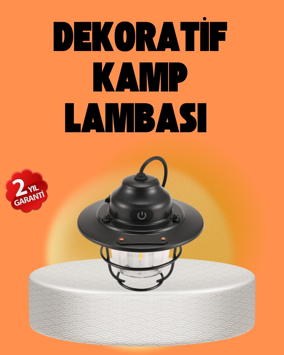 BUĞZ Çam Kozalağı Şekilli Retro Kamp Gece Lambası