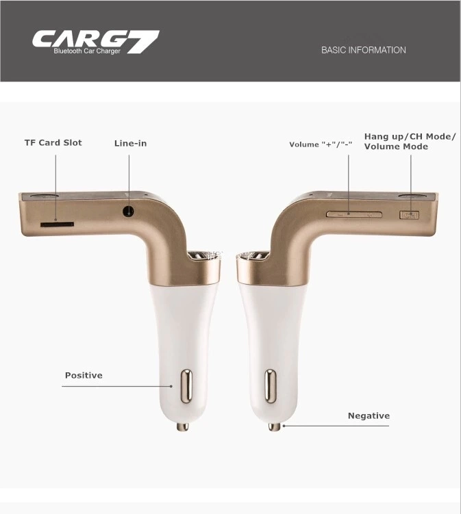 BUĞZ Carg7 Bluetooth Araç Fm Transmitter Usb Girişli