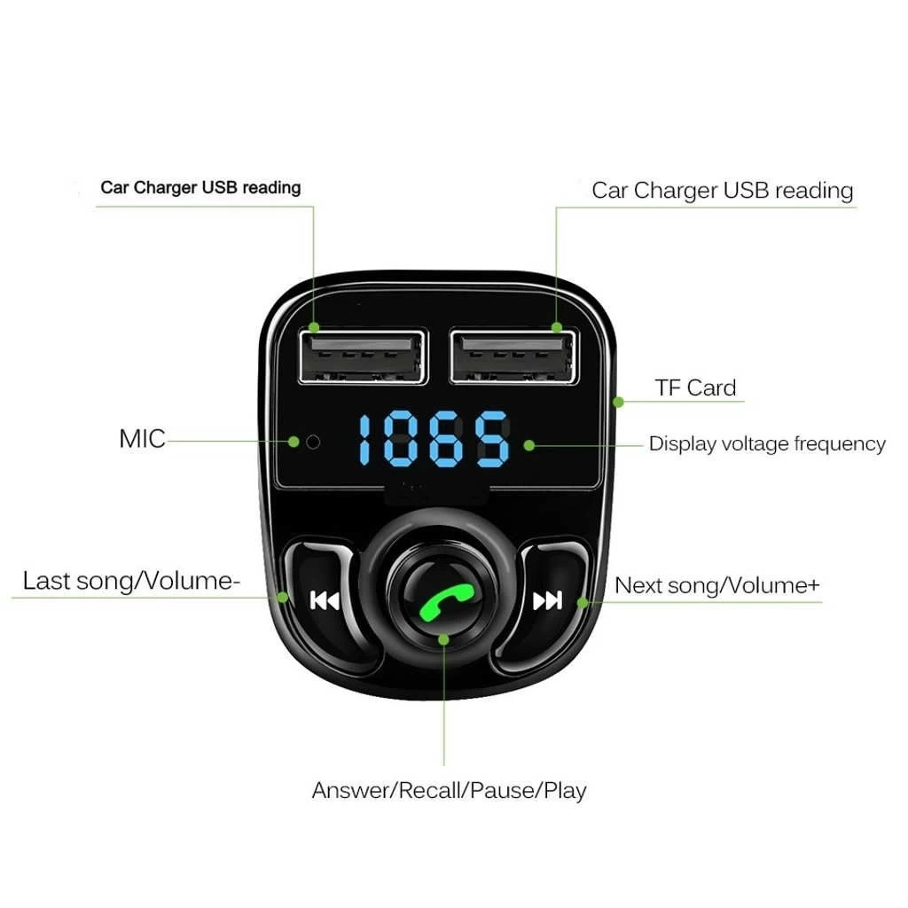 BUĞZ Carx8 Bluetooth Araç Kiti Fm Transmitter