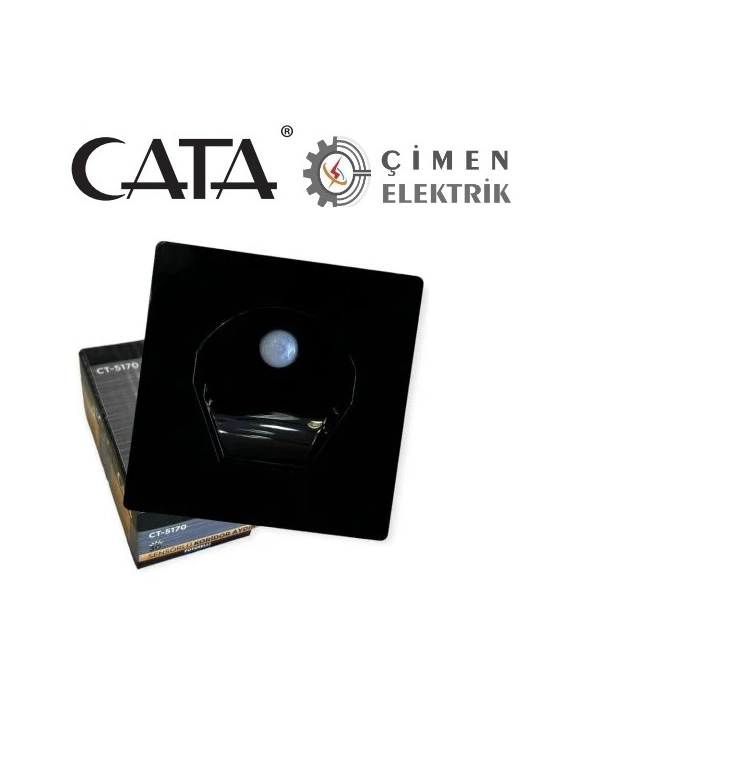 BUĞZ CATA CT 5170 1W Siyah Kasa Sensörlü Koridor Aydınlatması 6400K Beyaz Işık