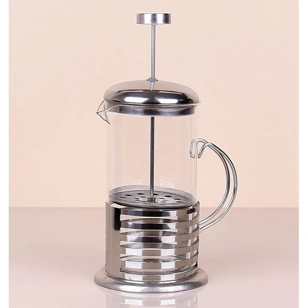 BUĞZ ÇELİK KULPLU CAM FRENCH PRESS - 350 ML