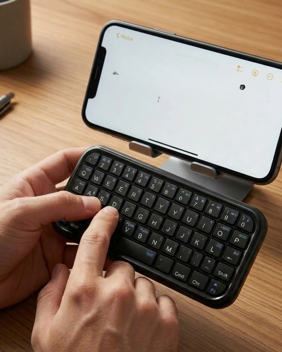 BUĞZ Cep Boyutu Kablosuz Bluetooth Klavye Telefon ve Tablet Uyumlu